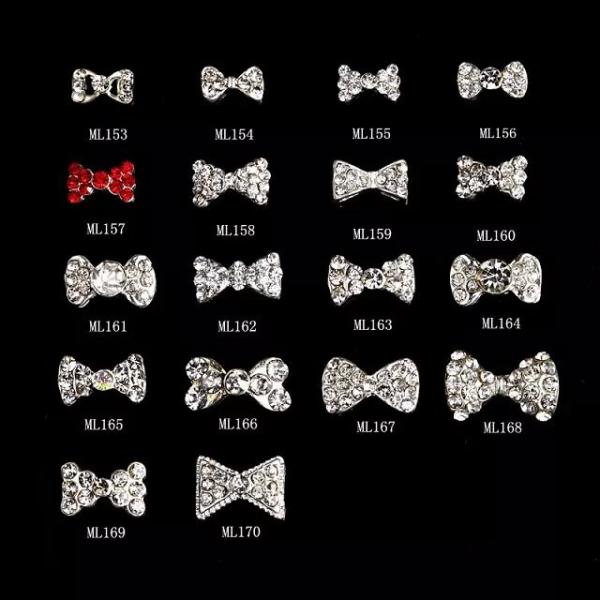 Buy cheap Nail Art Decoration Bow Knot Alloy Jewelry Glitter Rhinestone ML153-170 from wholesalers