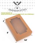 Auto-Pop Up Kraft Cookie Boxes For Gift Giving 8x5.3x2 Brown Treat Box With