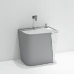 Single Hole Ceramic Mop Sink Colorful Washroom Deep Height Basins