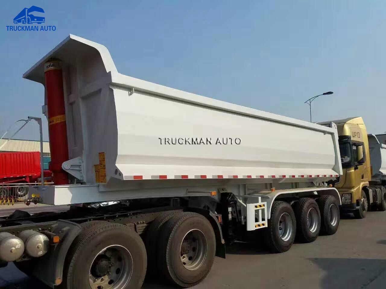 U Shape 50000kg Semi Tipper Trailer With HYVA Lifting System