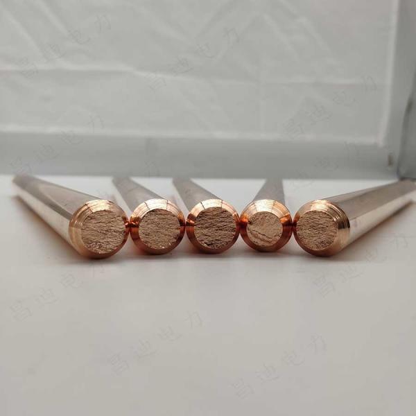 Buy cheap 60mm 3 Meter Solid Copper Earthing Rod Threaded 5/8" from wholesalers