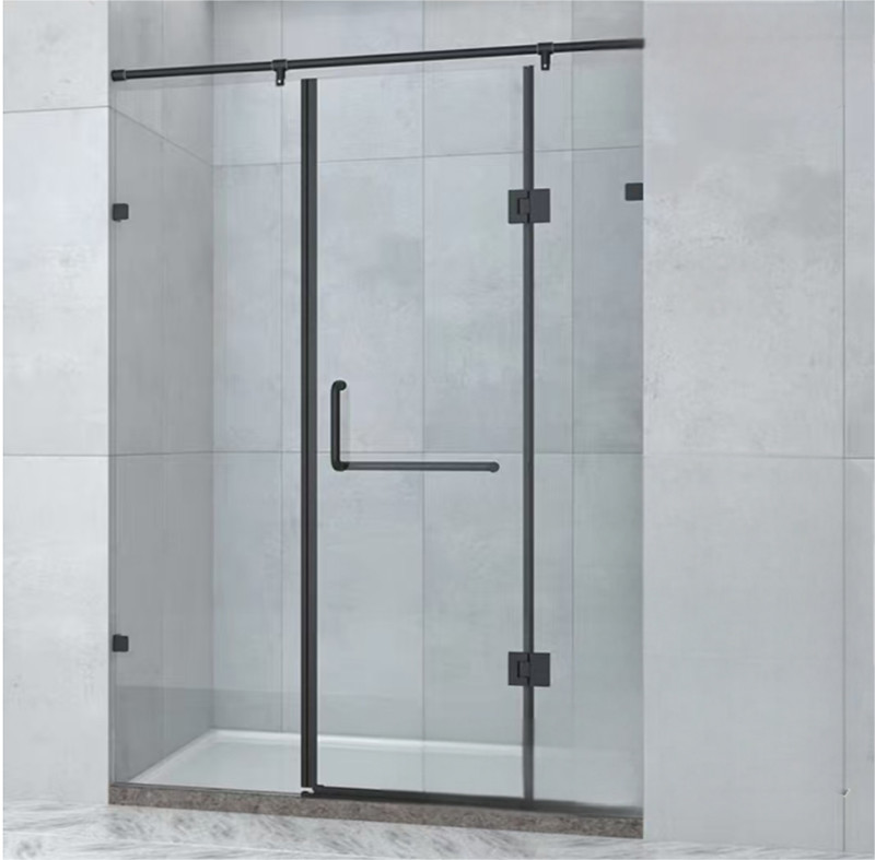 Shower Room Glass Door Round Pipe Hinge Easy Installation Adjustable