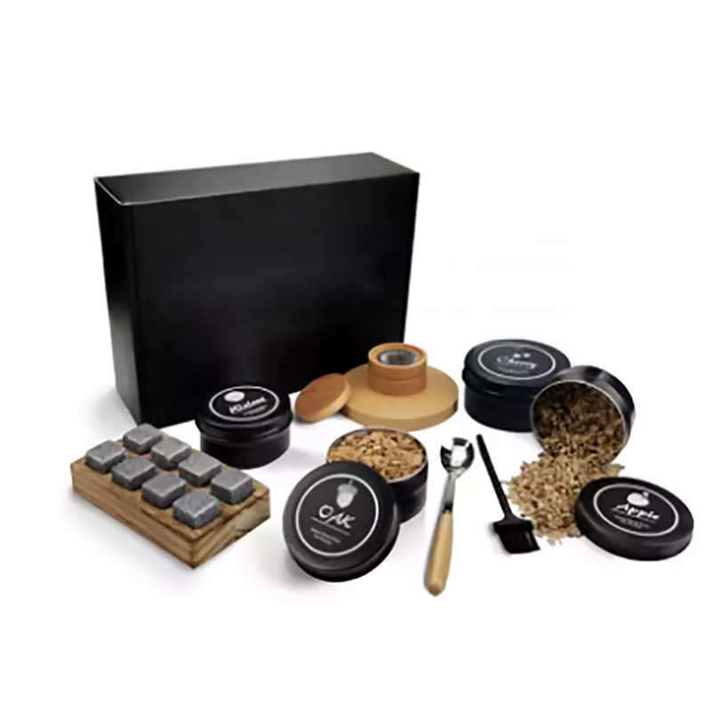 Cocktail Smoker Kit Antique Fireplace Drink Smoker Wooden Cocktail Smoked Box Tool Bar Wine Smoke Bubble Maker Wood Spice