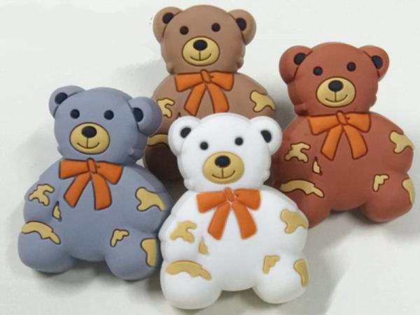 Buy cheap Grey Bear Soft Plastic Kids Furniture Knobs Children Bedroom Furniture Decorative Knobs White PVC Cabinet Knobs from wholesalers