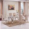 Buy cheap Silvery Legs Luxury Marble Dining Table 60inchx36inchx30inch Italian Modern Style from wholesalers