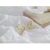 Buy cheap Lanciashow 925 Solid Silver Gold Plated Jewelry Hoop Earrings Simple Concavo Convex Shape from wholesalers