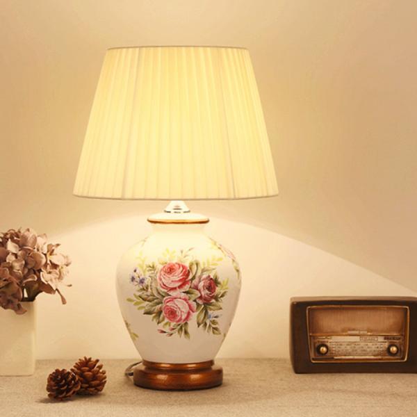 Buy cheap Chinese style white flower ceramic Table Lamps Fashion table lamp ceramic(WH-MTB-120) from wholesalers