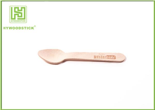 Buy cheap Convenient Eco Friendly Cutlery Ice Cream Wooden Spoon 96 / 100 / 110mm Size from wholesalers