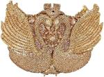 BOUTIQUE DE FGG WOMEN SWAN CLUTCH CRYSTAL EVENING BAGS WEDDING PARTY DINNER