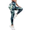 Buy cheap Seamless tie-dye outside wearing yoga pants high waist abs exercise pants peach hips elastic tights women from wholesalers