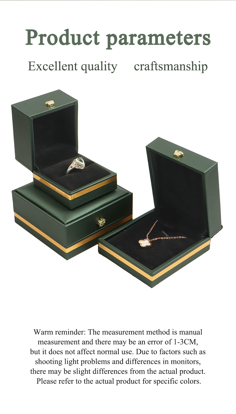 Custom Logo PU Leather Storage Box 6 Colors Ring Packaging Box