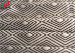 Diamond Check Printed Warp Knitting Polyester Velvet Fabric For Furnure