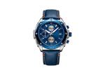 Leather Strap Alloy Quartz Wrist Watch , Nickel Free 50mm Case Watches