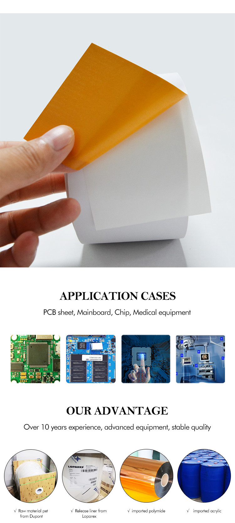 High Temperature Resistant Polyimide Label Material