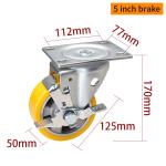 5 Inch Swivel Caster Wheels Heavy Duty Castors 125mm 775-86A