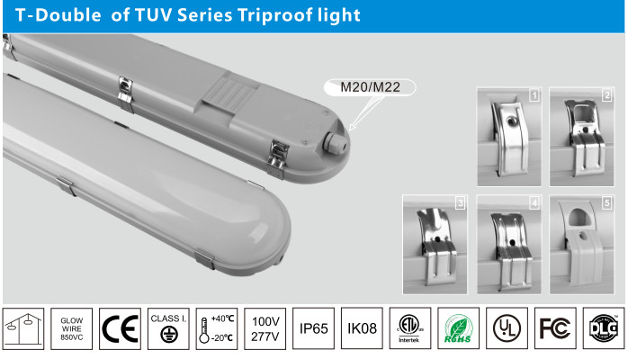 CE RoHS LED Parking Lot Light IP65 Washing Garage 20W 40W 60W 80W