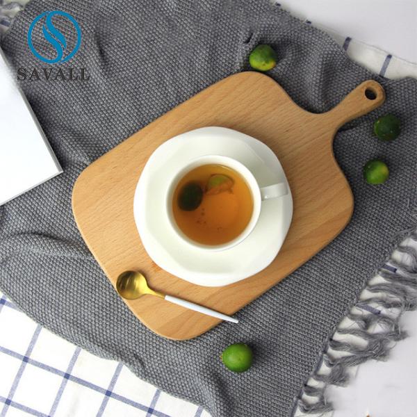 Buy cheap Banqueting Pure White Porcelain Cups And Saucers Fully Vitrified from wholesalers