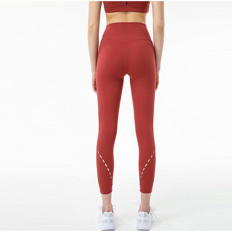 Hollow Out Knot Yoga Set Clothes Big Hidden Back Pocket Yoga Leggings Set