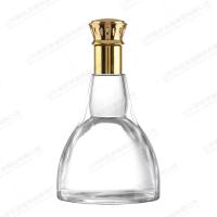 Buy cheap Crystal Liquor Glass Bottle Wine Whisky with Screw Metal Cap Clear Glass Base product
