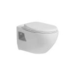 650*350*805mm Two Piece Space Saving Toilets Rimless Wall Mounted