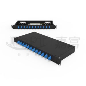 Wholesale LC/SC/FC/ST Rack Mount Fiber Patch Panel 12/24core With 19-inch Size Door Button Opening from china suppliers
