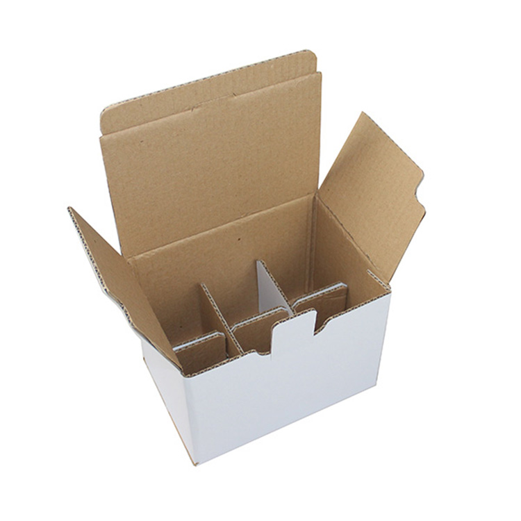 OEM Moving 6 Bottle Cardboard Wine Boxes 1-3mm Deviation