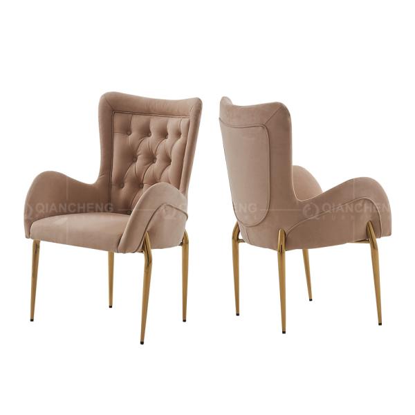 Buy cheap Luxury Velvet OEM SS Dining Chairs Silver Golden Dining Room Furniture from wholesalers