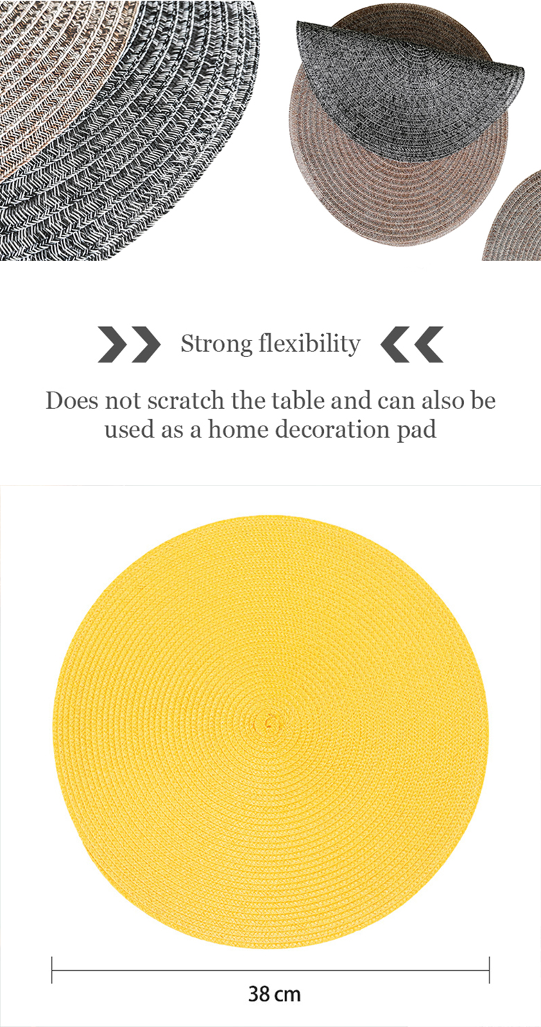 Blue PVC Golden Round Christmas Dining Table Place Mat for Dining Room and Luxury