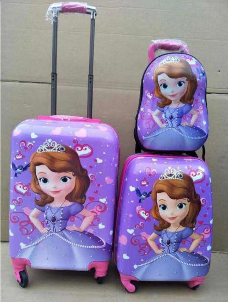 Custom Hard Travelling Children Bags Trolley Luggage Backpack Trolly School Bags