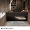 Buy cheap Long Lasting 17'' X 24'' Latex Backed Bath Mats White Fluffy Bathroom Rugs from wholesalers