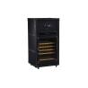 Buy cheap Black Color Wine Storage Cabinet Top Grain Vintage Scratches Genuine Leather Wheel Legs from wholesalers