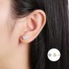 Buy cheap Korean Fashion Earrings Jewelry 925 Sterling Silver Classic Single Diamond Earrings 2-10mm Zirconia Stud Earrings For Women from wholesalers