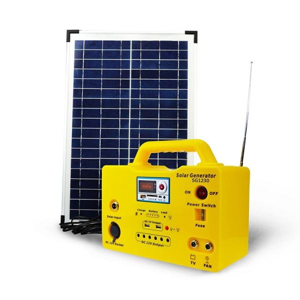 Buy cheap 30W Solar Lighting Kit Phone Power Charging FM Radio MP3 Player Portable Solar Generator SG1230 from wholesalers