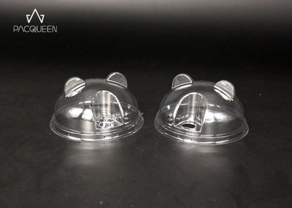 Buy cheap Innovative Clear Coffee Lids , PET Plastic Lids Cat Ears Shaped from wholesalers