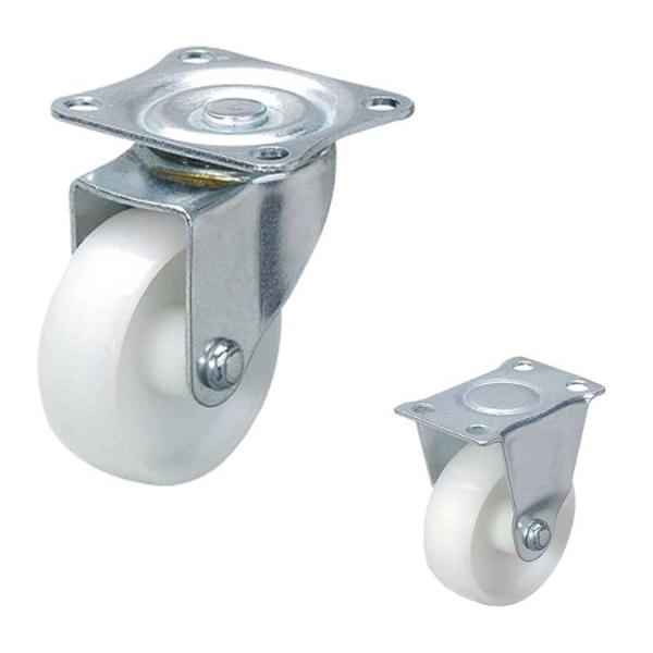 Buy cheap White Nylon 220lbs Loading 100mm Light Duty Casters With Plain Bearing from wholesalers
