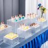Buy cheap Ripple Pattern Acrylic Dessert Stand with Stone Texture Base for Weddings Banquets Afternoon Tea Displays from wholesalers