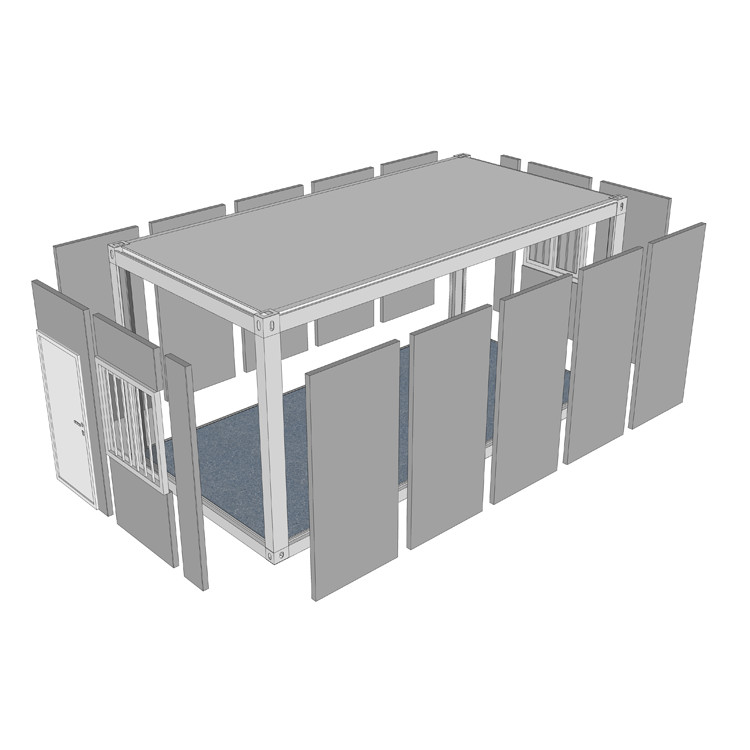 Modular Flat Pack Container House Mobile Office Prefabricated 20ft 40ft