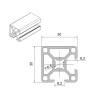 Buy cheap Black Extrusion Aluminum Profiles 2020 4040 Customized T Slot Aluminum Extrusion from wholesalers
