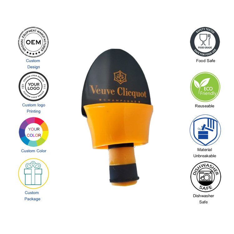 Veuve Clicquot Wine Stopper And Pourer Carrier Dandy Bottle Stopper With Umbrella
