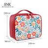 Buy cheap Travel Cosmetic Bag With Zipper Floral Compartment Red Portable Makeup Bag from wholesalers