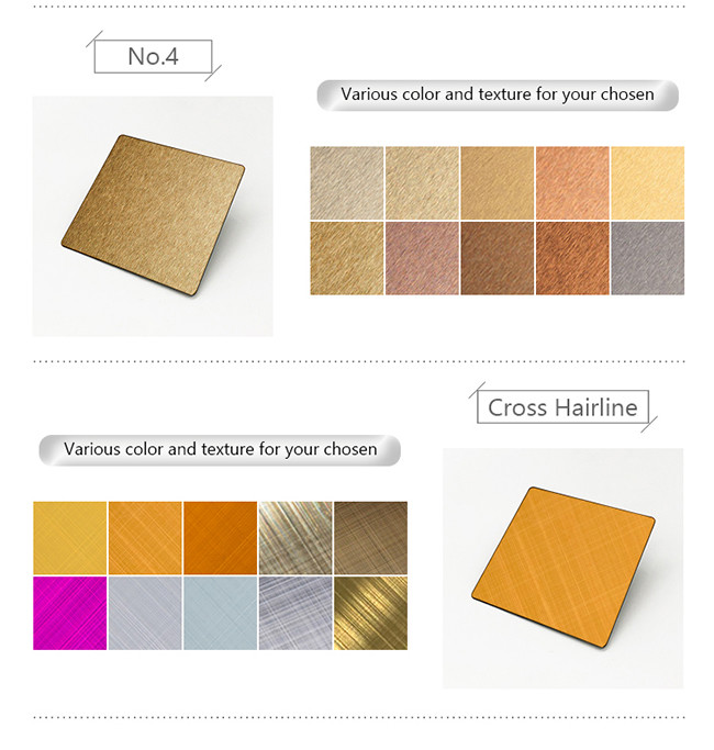Mill Edge Brushed Stainless Steel Sheet 0.7 Mm Grand Metal For Hotel Restaurant