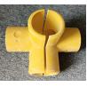 Buy cheap 50mm Round Tube Fiberglass FRP Handrail Fitting Elbow Base Tee Four Way Connector from wholesalers