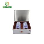 Buy cheap Tea Tin Can Commercial Two Round Tin Plate Containers Box 90×145 mm from wholesalers