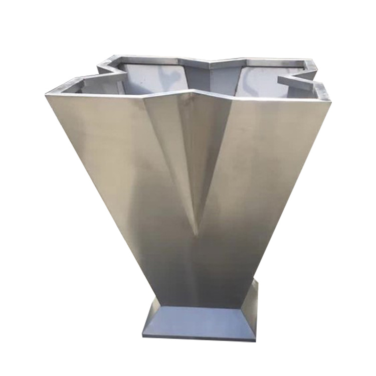 X type tall flower pot cross metal flower planters