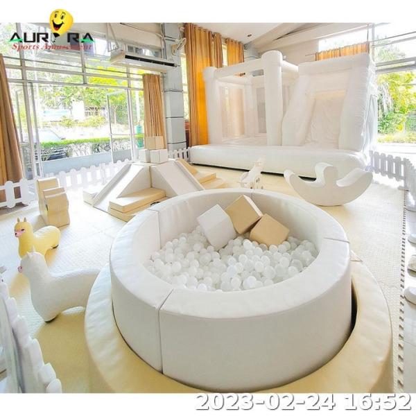 Buy cheap Soft Play Equipment White Inflatable Bounce House Waterproof Customized PVC from wholesalers