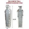 Buy cheap Home Decoration Mirrored Furniture Tall Floor Vase Clear Glass Crystal For Wedding from wholesalers
