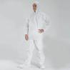 Buy cheap Disposable Dust Suits Hooded White Disposable Coveralls With Shoe Cover from wholesalers