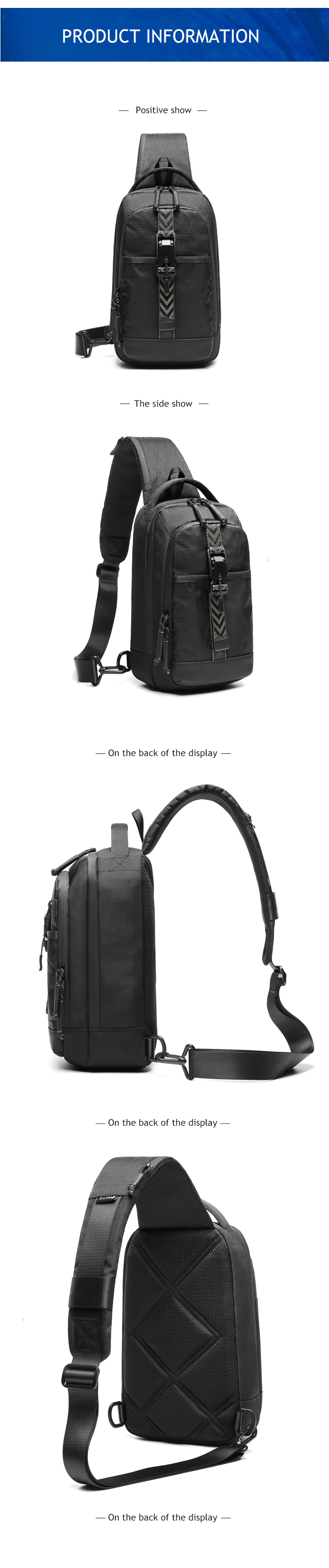 Oxford Cloth 6L Casual Shoulder Bag