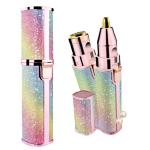 Women Portable Eyebrow Trimmer Facial Hair Removal 2 In 1 Painless Hair Shaver