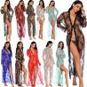 Buy cheap Sexy See Through Long Lingerie Plus Size 2 Pieces Lace Sleepwear for Women from wholesalers